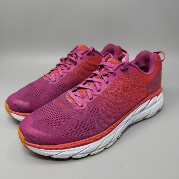 Hoka One One Clifton 6 Running Shoes Purple Pink 1102873 PRCFL Women’s Size 9.5 - Picture 3 of 10
